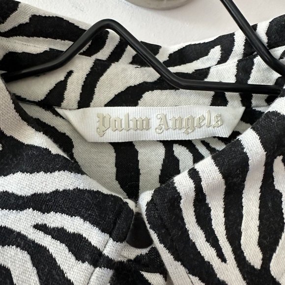 Palm Angels Shirt Womens Black White Zebra Stretch Woven Sz S - Picture 8 of 12